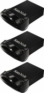 SanDisk Ultra Fit 64GB USB 3.1 flash disk čierny x3