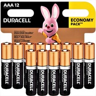 12x ORIGINÁLNE ALKALICKÉ BATÉRIE DURACELL LR3 AAA Platnosť 10 rokov