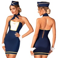 Obsessive Stewardess tmavomodrý prevlek M/L