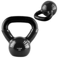 KNV04 ČIERNA LIATINA KETTLEBELL VINYLOVÝ POKRYT HMS 4KG ČIERNA