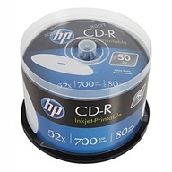 HP CD-R, CRE00017WIP-3, 69312, tlačiteľné, 50-balenie,