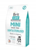 BRIT CARE MINI GRAIN FREE LIGHT / STERILIZOVANÉ 7 kg