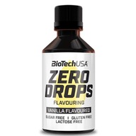 BioTech USA Zero Drops ochutené kvapky 50ml vanilka