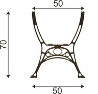 2x HLINÍKOVÉ STOLOVÉ NOHY RETRO TABLE TABLE