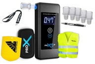 AlcoFind PRO X-5 PLUS elektrochemický alkohol tester + vôňa, vesta 5x náustok