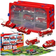 SADA 5 AUTA DRÁHA ROUTE FIRE BRITAIN FIRE TRUCK CAR BOX ORGANIZER