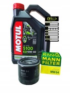 MANN MW64 OLEJOVÝ FILTER MOTUL OIL 10W40 4T 5100 4L