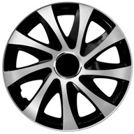 4x EXTRA DRIFT HUBCAPS SET strieborno-čierne 14''