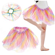 TYLOVÁ SUKŇA TUTU DÚHOVÝ OUTFIT