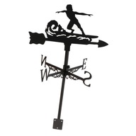 Retro Garden Stake Surf Weather Vane