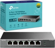 Prepínač TP-LINK TL-SF1006P 6x 10/100 so 4 portami PoE+