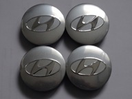 4x Emblémy na disky HYUNDAI 56 mm, strieborné