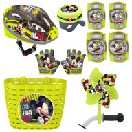 4x chrániče košík na prilbu rukavice zvonček ventilátor Mickey Mouse Mickey Mouse