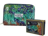 Dámska peňaženka na zips, darčeková kabelka V. van Gogh Irises CARMANI