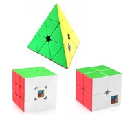 Sada 2x2x2 3x3x3 kocky PYRAMINX + STOJANY