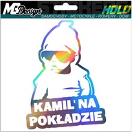 Nálepka na okno KAMIL ON BOARD HOLOGRAM