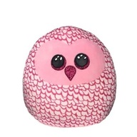 Maskot Squish-a-Boos Pinky, ružová sova, 30 cm