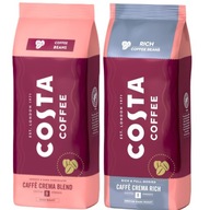 Costa Coffee Caffe Crema Bohaté kávové zrná 1kg+Costa Coffee Caffe Crema 1kg