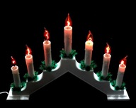 PEKNÝ ADVENTNÝ STOJAN NA SVIEČKU, BLIKAJÚCI PLAMEŇ, 7 LED