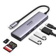 UGREEN Adaptér 5v1 Hub USB-C Čítačka pamäťových kariet