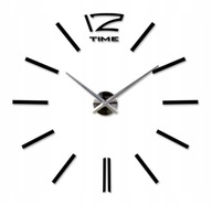 BLACK CLOCK na stenu moderný glamour lesk