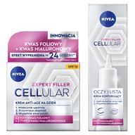 NIVEA sada Cellular Expert Filler AntiAge denný krém + kontúrovací krém