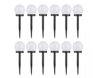 12x SOLÁRNE ZÁHRADNÉ LAMPY LED LAMPA 10 cm GUĽ