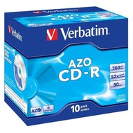 Verbatim CD-R, 43327, AZO Crystal, 10-bal., 700 MB, 52x, 80 min., 12 cm, bez m