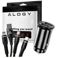 AUTONABÍJAČKA ALOGY 2xUSB 3.1A + KÁBL