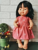 Olimi, šaty pre bábiku 38 cm, koralový lotos
