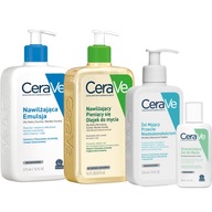 CeraVe Set emulzia 473 ml, olej 473 ml, gél proti nedokonalostiam