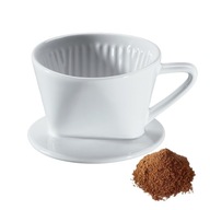 Porcelánový KÁVOVÝ FILTER DRIPPER Cilio 1 biely