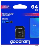 MEMORY CARD GOODRAM micro SD adaptér 64GB 100MB