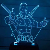 NOČNÁ LAMPA 3D DEADPOOL DARČEK NA DIAĽKOVÉ OVLÁDANIE