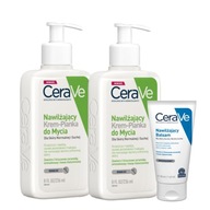 CeraVe hydratačný krém-penový čistiaci krém 236 ml pre normálnu a suchú pleť 2x