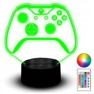 LED NOČNÁ LAMPA XBOX ONE PAD GAMER 3D NÁZOV