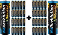 SADA 40x VÝKONNÉ ALKALICKÉ BATÉRIE = 20x R6 LR6 AA BATÉRIE PLUS 20x LR03 AAA