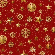 Látkový materiál na závesy Obrusy Az-188 Christmas ll Christmas Red