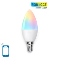 Smart LED žiarovka E14 5W WiFi RGB+CCT sviečka