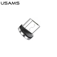 USAMS Magnetický adaptér microUSB hromadně stříbrn