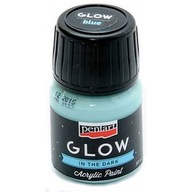 Farba Glow in the dark - modrá, 30 ml