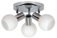 Chrómovo biele stropné svietidlo 3X40W E14 TURNO CANDELLUX