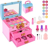 Beauty Set Makeup Toaletný stolík Box Ružová mašľa