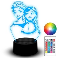 3D FROZEN LED NOČNÁ LAMPA DARČEK NÁZOV