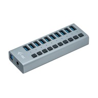 USB 3.0 hub s nabíjaním, 10 portov