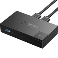 Spínacia skrinka pre 2 zariadenia, počítače USB 3.0 Ugreen CM618 USB-A samec 5Gbps