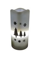 Biely projektor sviečky na vianočný stromček, 15 cm