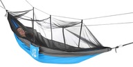 Turistická záhrada HAMMOCK pre 2 osoby. 270x140 cm S moskytiérou modrá ENERO