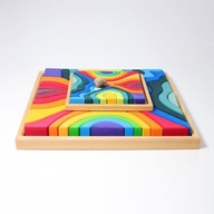 Sada puzzle/blok Shapes, farebné, 3+, Grimm's