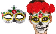 Benátska maska ​​na oči Dia De Los Muertos Catrina Mexický Halloween